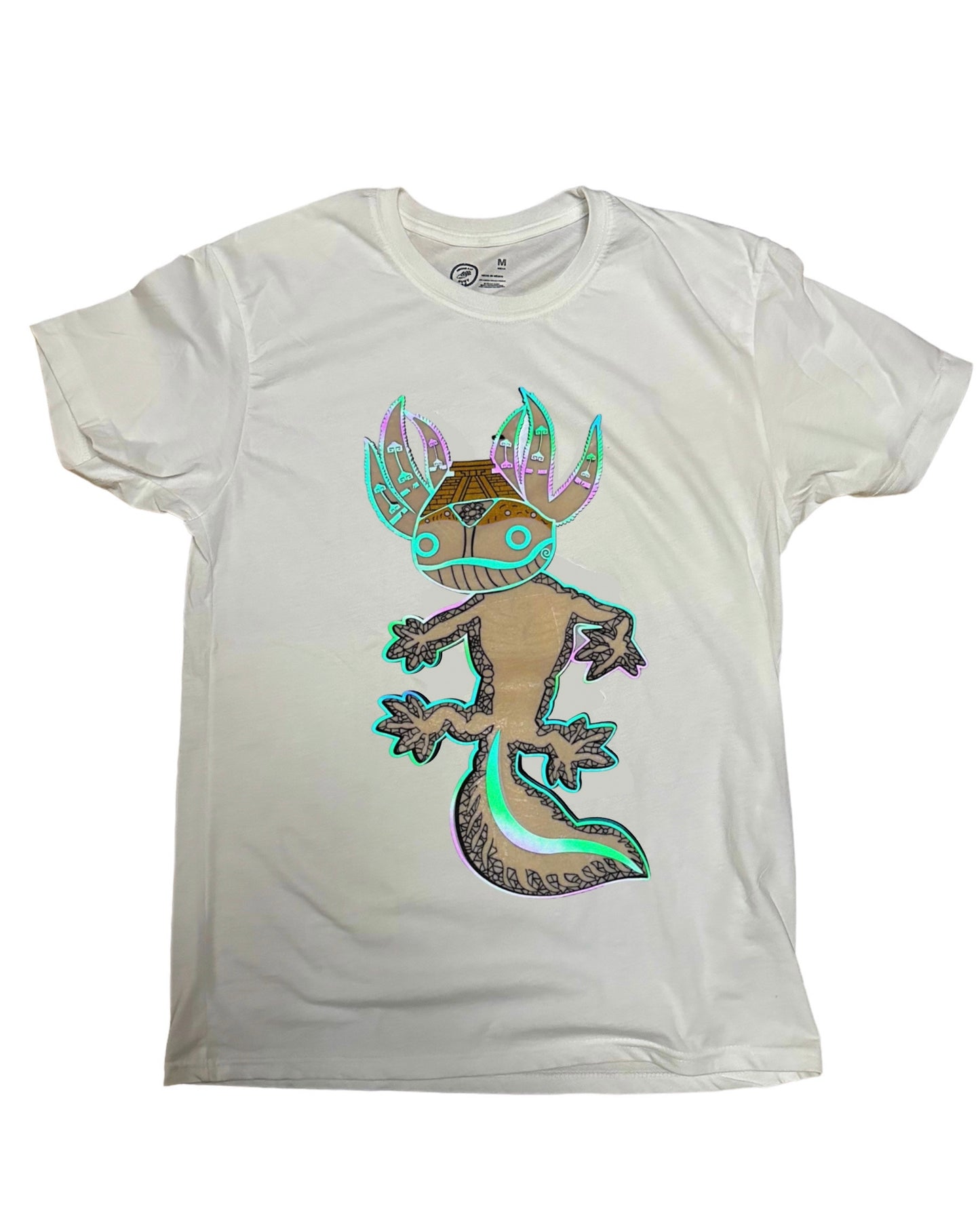 Playera Ajolote Blanca - 4 Efectos en 1