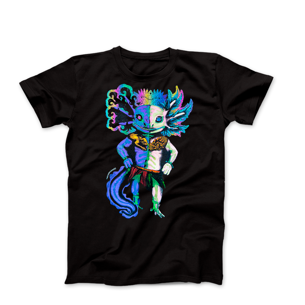 Playera Axolote Dualidad – El amanecer del Quinto Sol- 5 Efectos en 1